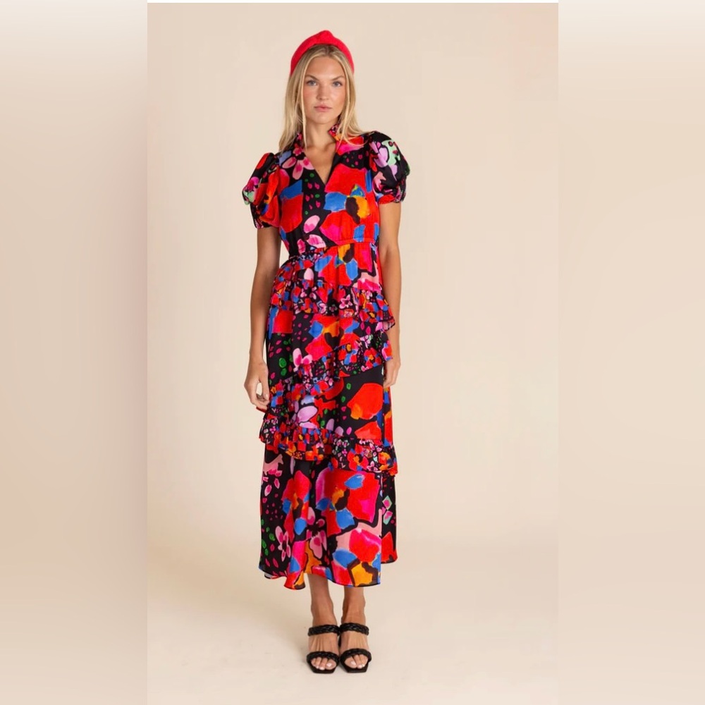 Ada Vibrant Multicolor Maxi Dress